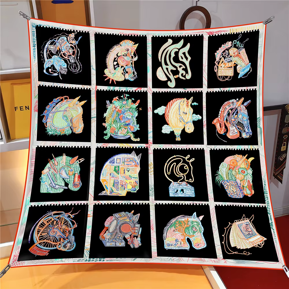 Foulard sergé de luxe pour femmes