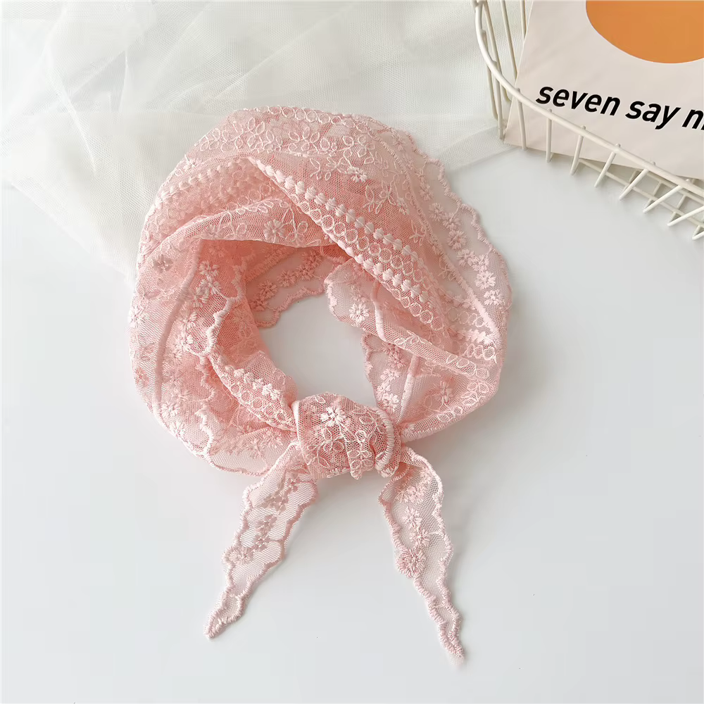 Écharpe en dentelle évidée pour femme