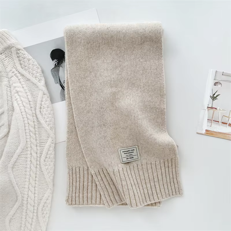 100% laine écharpe hiver nouvelle couleur unie chaud femmes