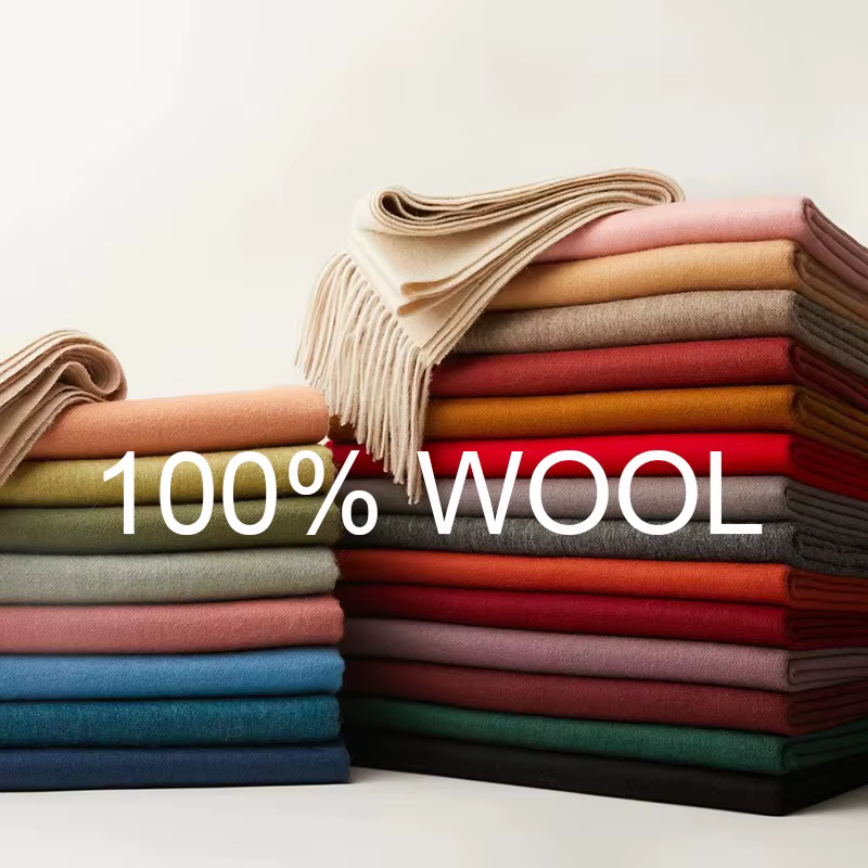 Écharpe 100% laine pour femmes/hommes hiver automne Pure