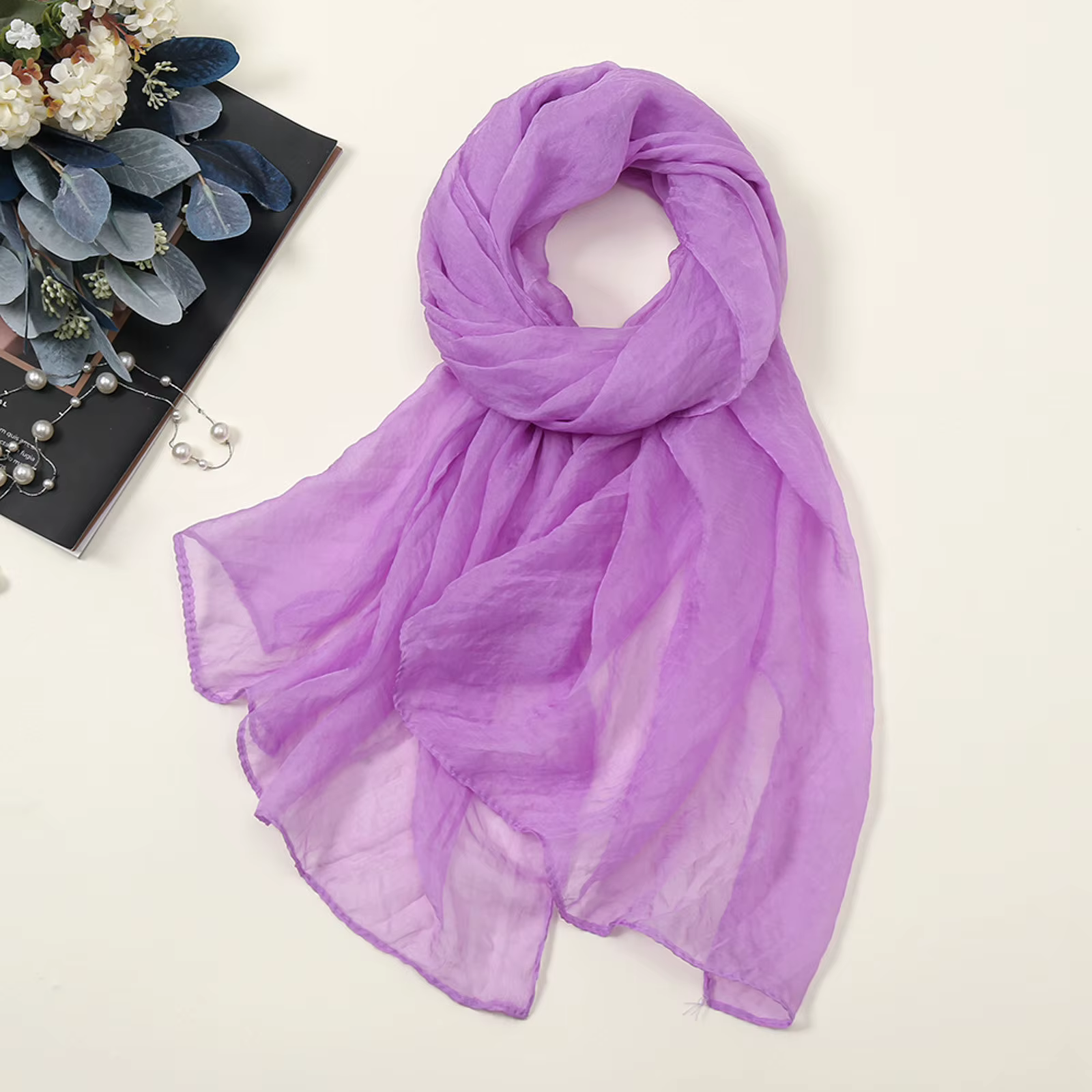 Écharpe en mousseline de soie pour dames