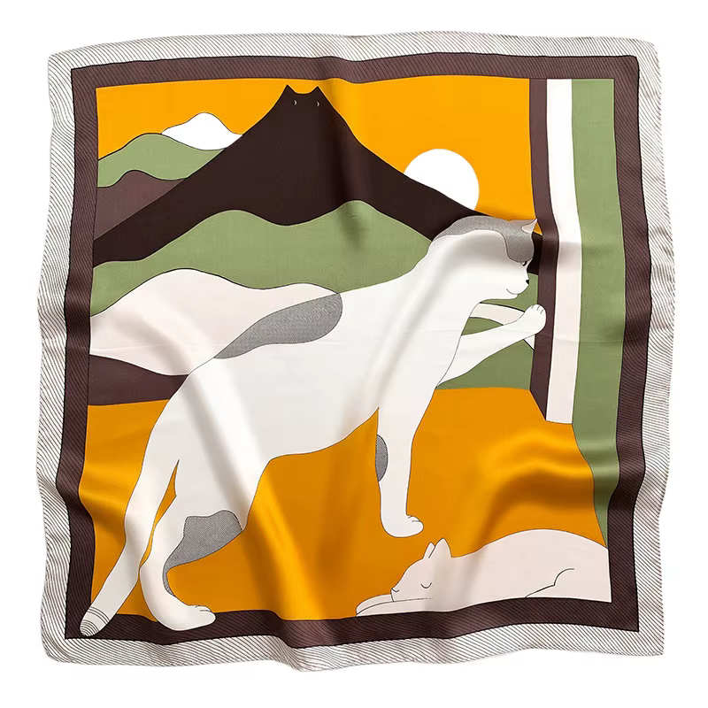 Foulard pour cheveux 100% pure soie de mûrier pour femmes
