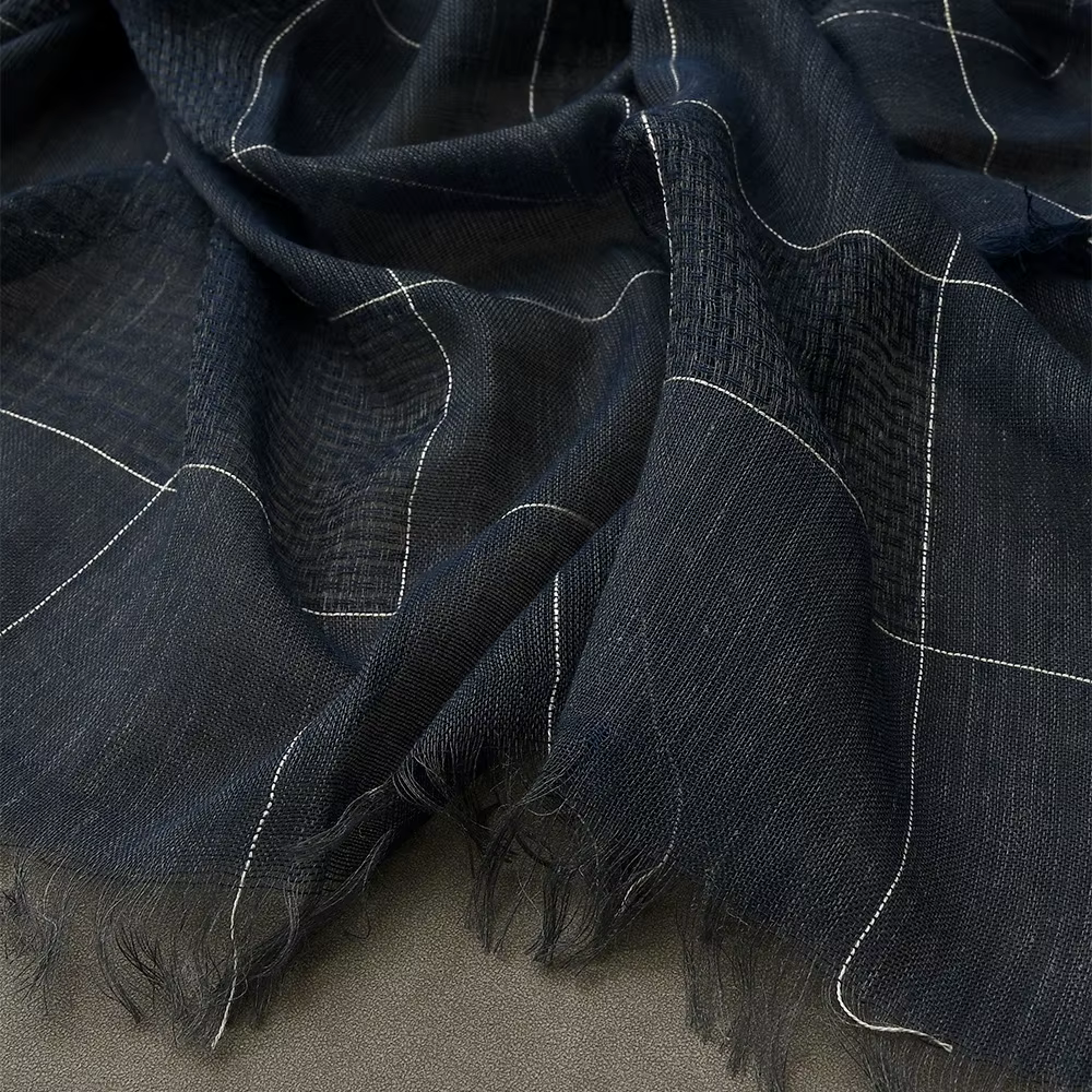 Coton lin hommes écharpe Patchwork