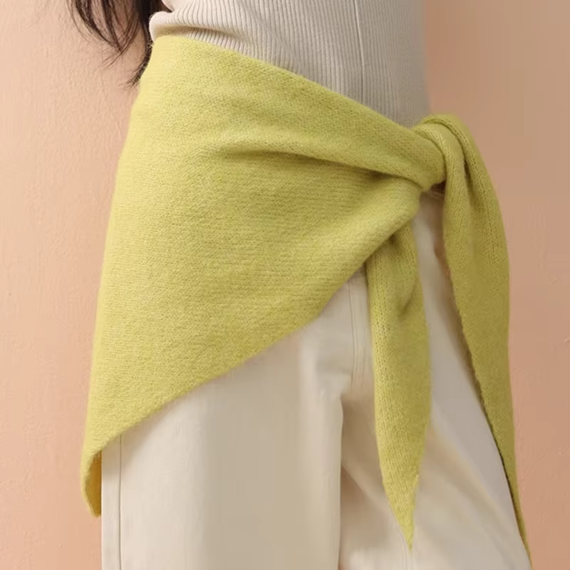 Foulard triangulaire en laine de Style coréen pour femmes
