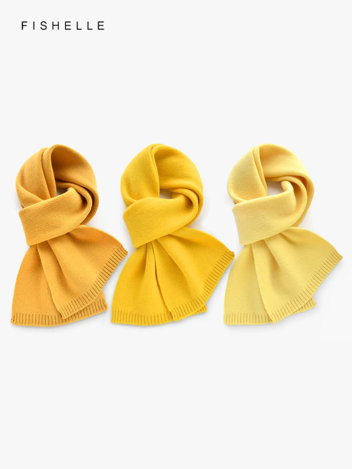 Écharpe 100% laine jaune vif