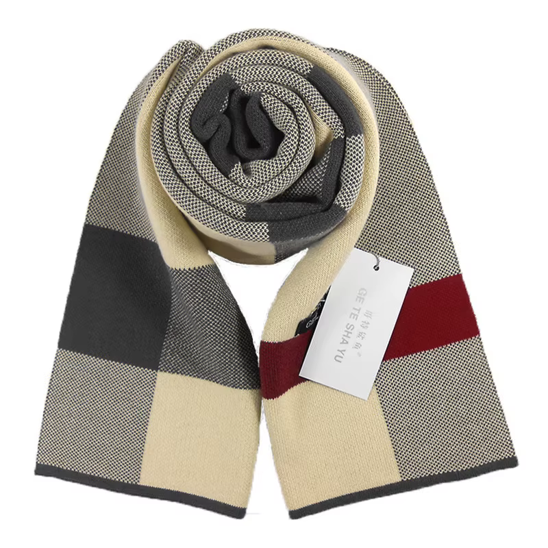 Marque de créateur hommes cachemire Plaid écharpe chaud foulard classique treillis homme affaires foulards enveloppes mode mâle Bufandas châles