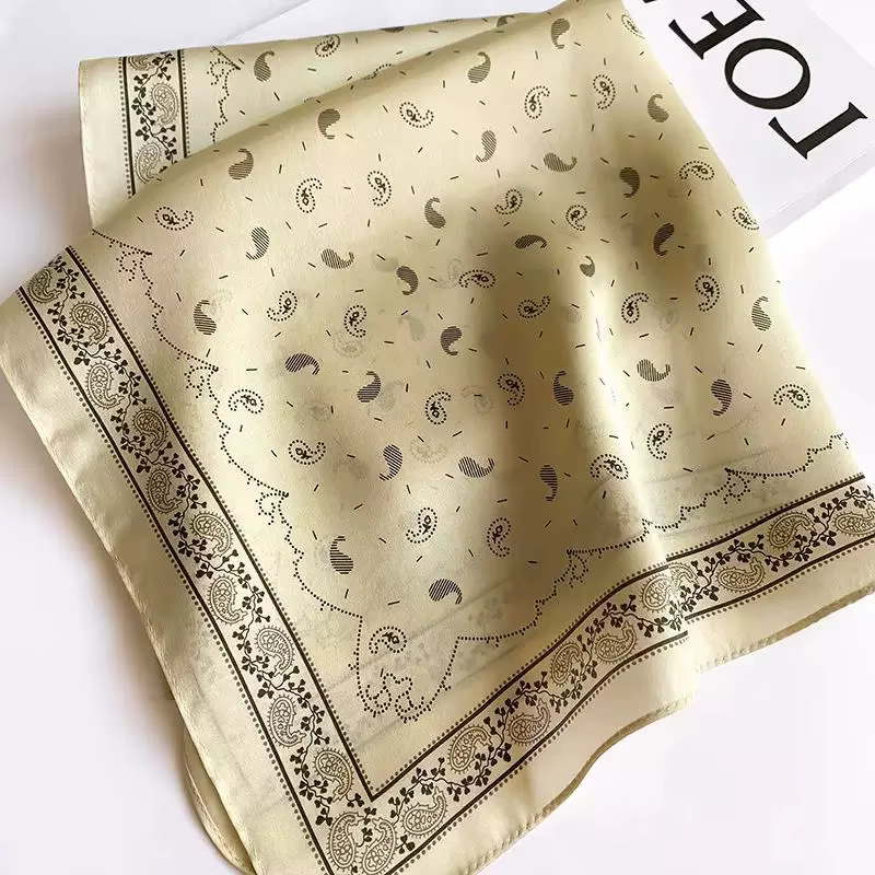 Écharpe de cou en soie véritable 100% naturelle pour femmes