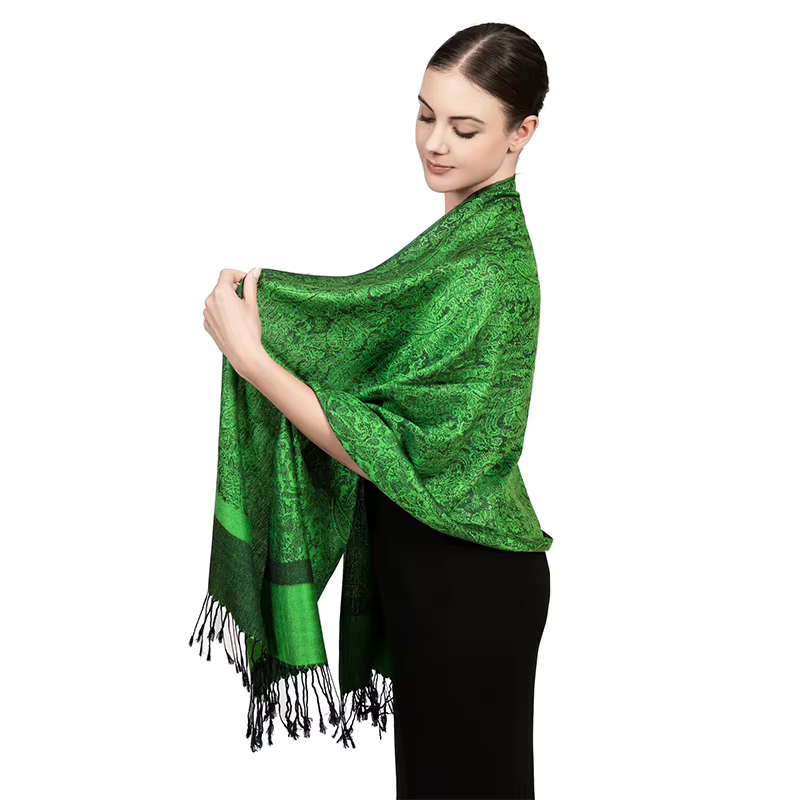 Écharpe Jacquard en Cachemire Doux pour Femme