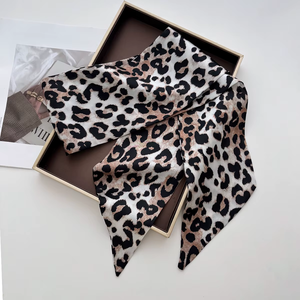 Écharpes de luxe imprimées léopard pour femmes