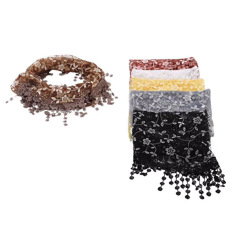 Foulards triangulaires en dentelle pour femmes