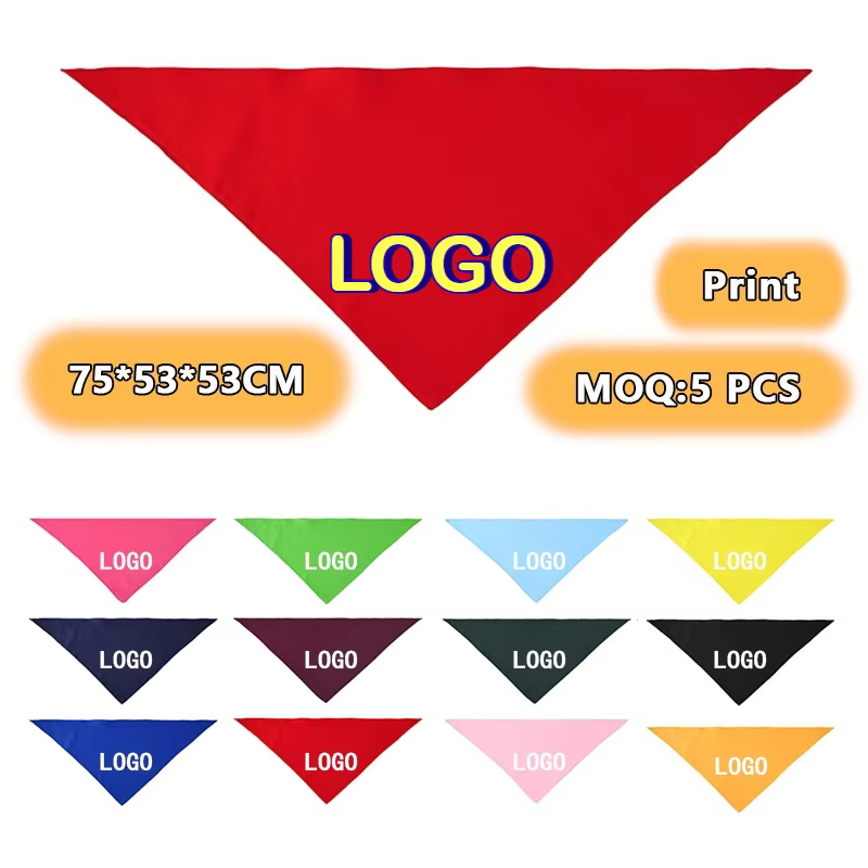 Foulard triangulaire personnalisé en coton 100% pour hommes et femmes