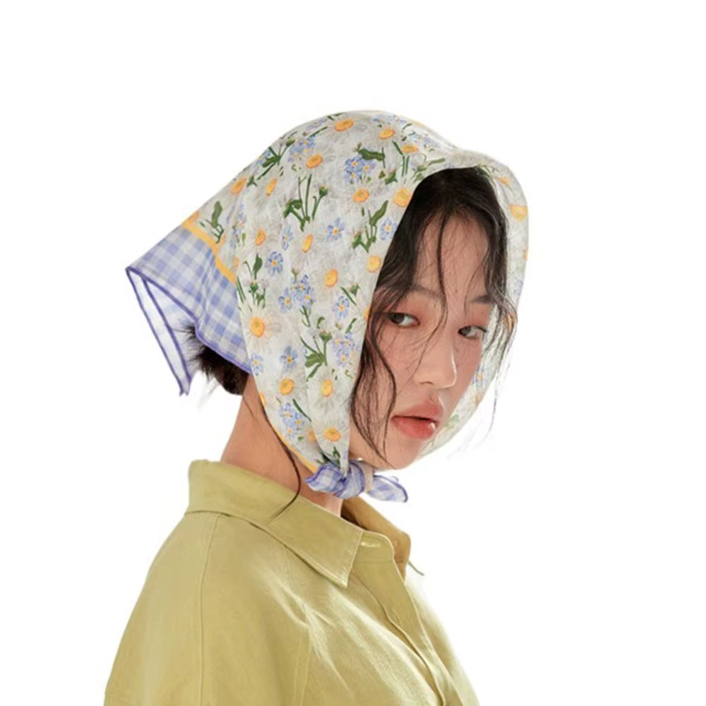 Foulards et accessoires pour cheveux : Foulards à rayures style coréen