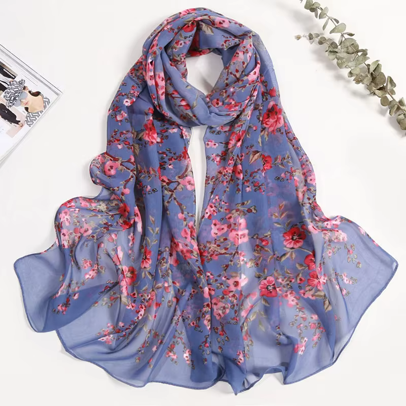 Foulard en mousseline de soie pour femme
