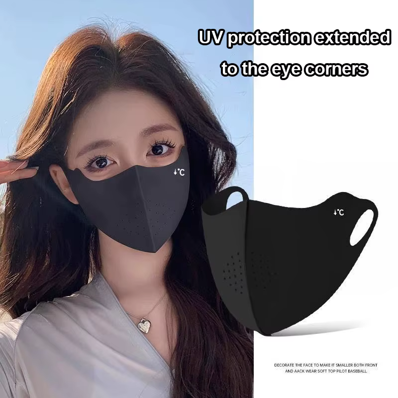 Masque Rafraîchissant en Soie Glacée pour Femme et Homme – Protection Solaire Légère