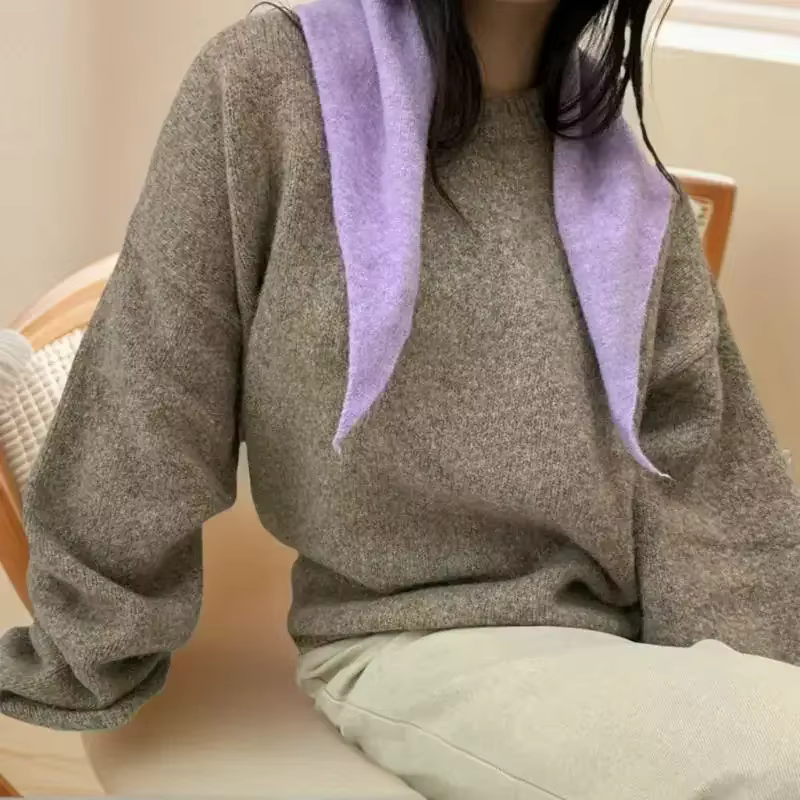 Écharpe luxueuse tricotée en laine pour femme