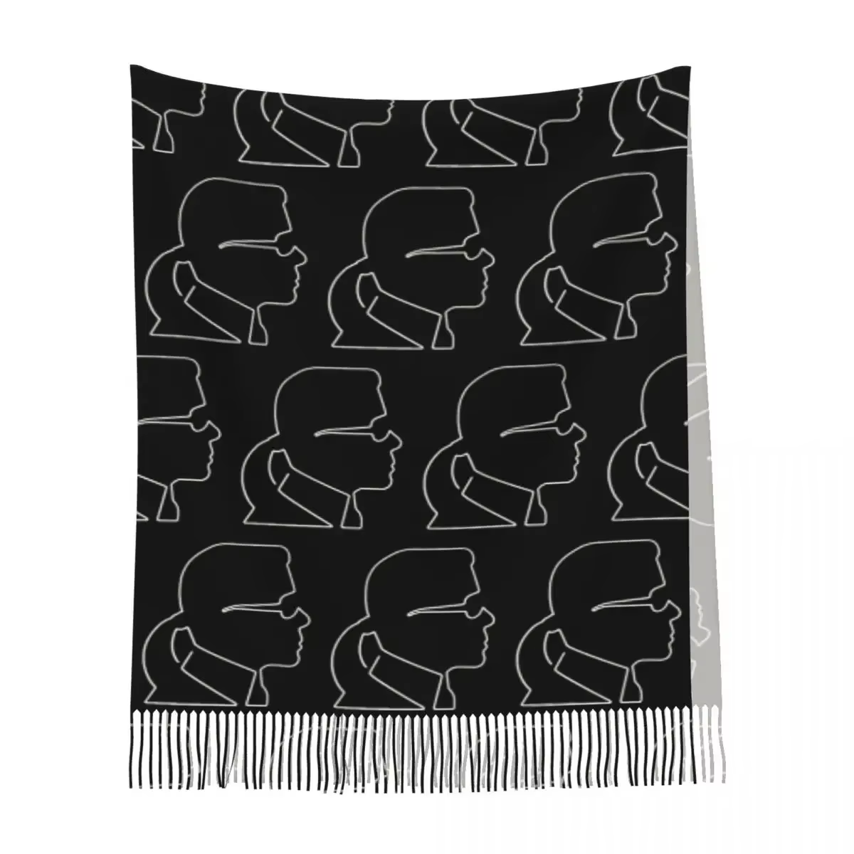 Karl Who écharpe gland foulards pour femmes doux chaud châles et enveloppes longue automne hiver châle Wrap