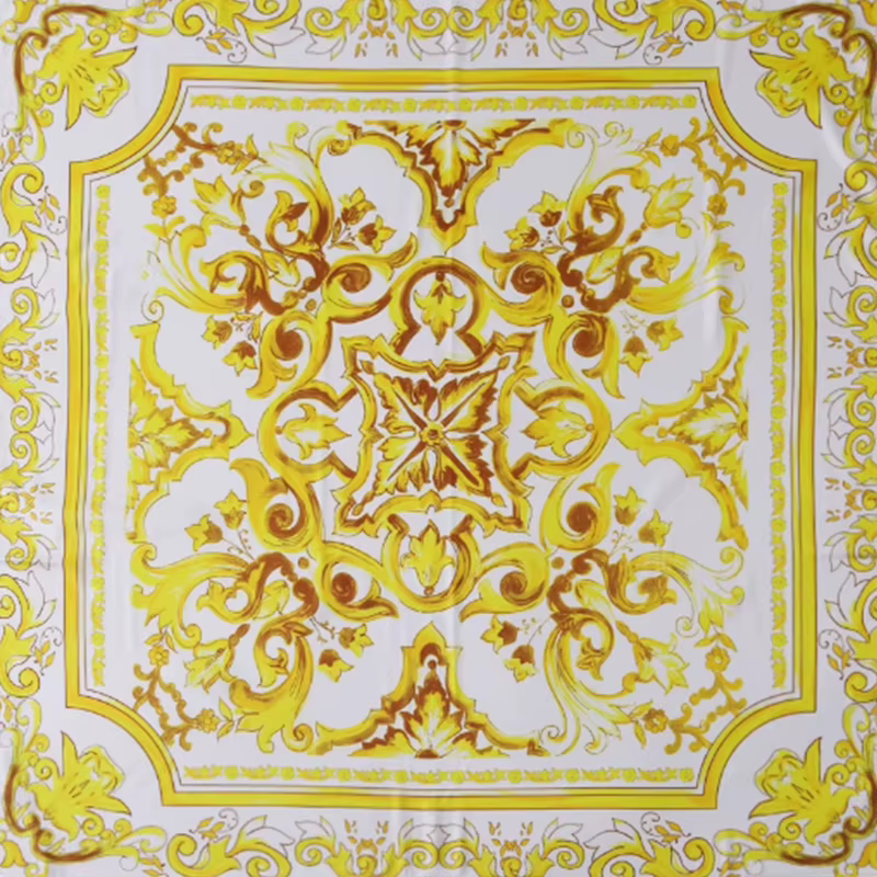 Écharpe en soie à motifs géométriques rétro multicolores