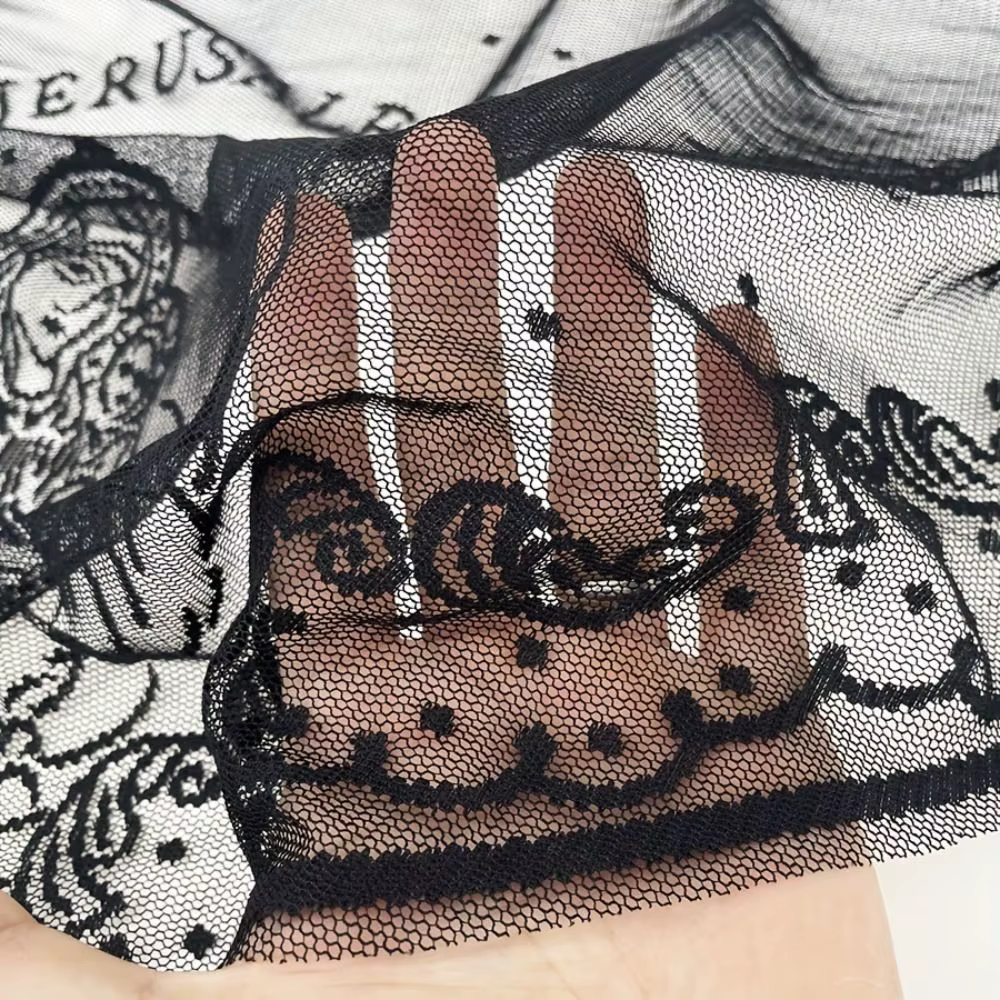 Écharpe Vintage en dentelle ajourée
