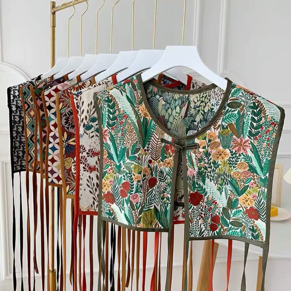 Écharpe à fleurs amovible pour femme