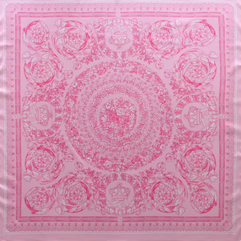 Écharpe en soie à motifs géométriques rétro multicolores