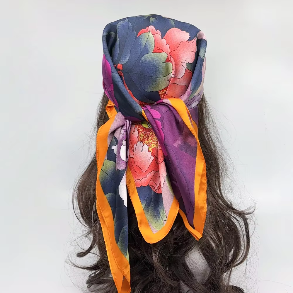 InjSquare-Foulard de marque de luxe pour femmes