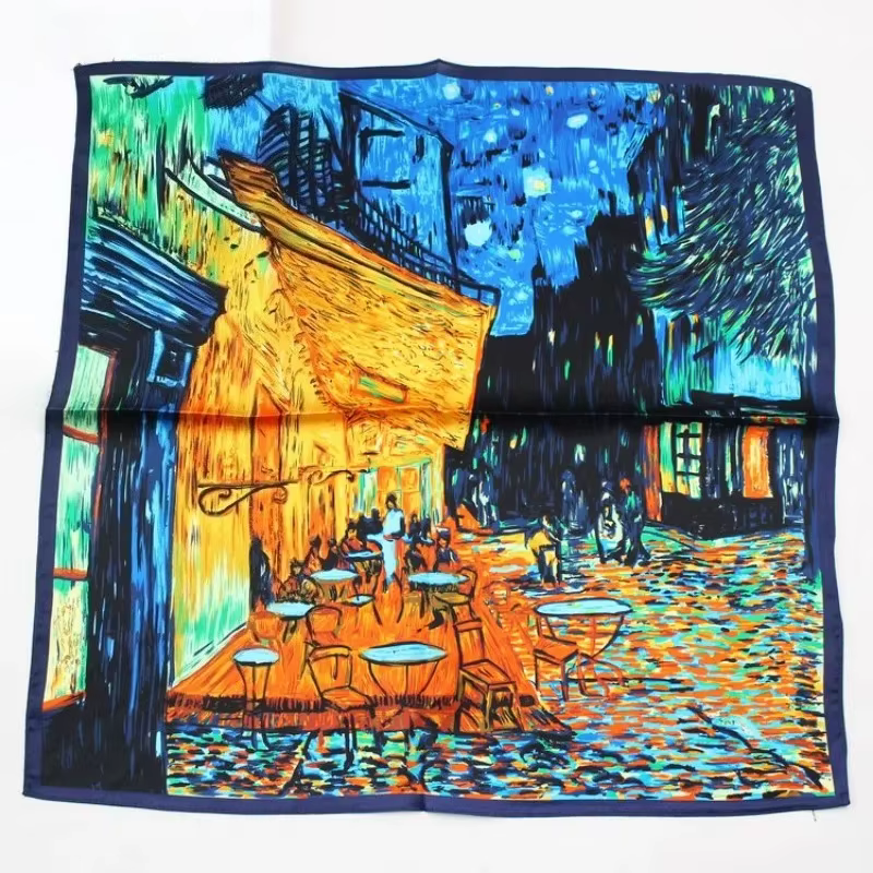 Foulard carré en soie de mûrier 100% naturelle