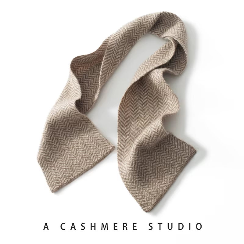 Foulard en cachemire pour hommes et femmes, écharpe courte, classique, tricotée, à rayures, pour adultes, cadeau de noël et nouvel an, hiver