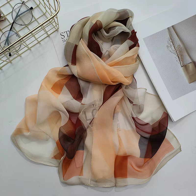 Foulard géométrique coloré pour femmes