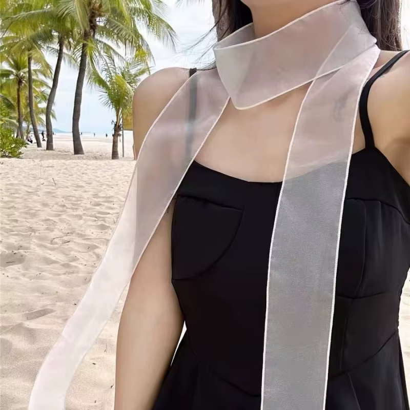 Écharpe longue transparente pour femmes
