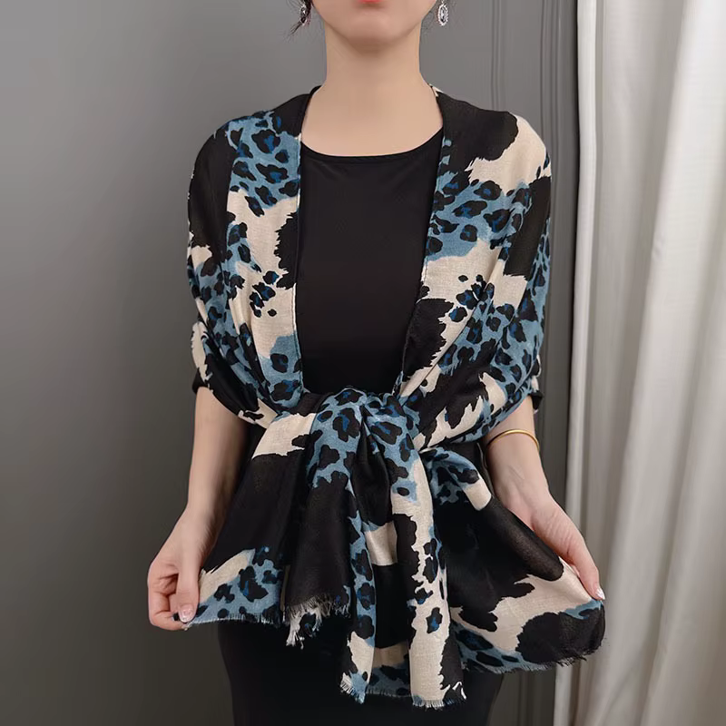 Écharpe sexy imprimé léopard pour femme