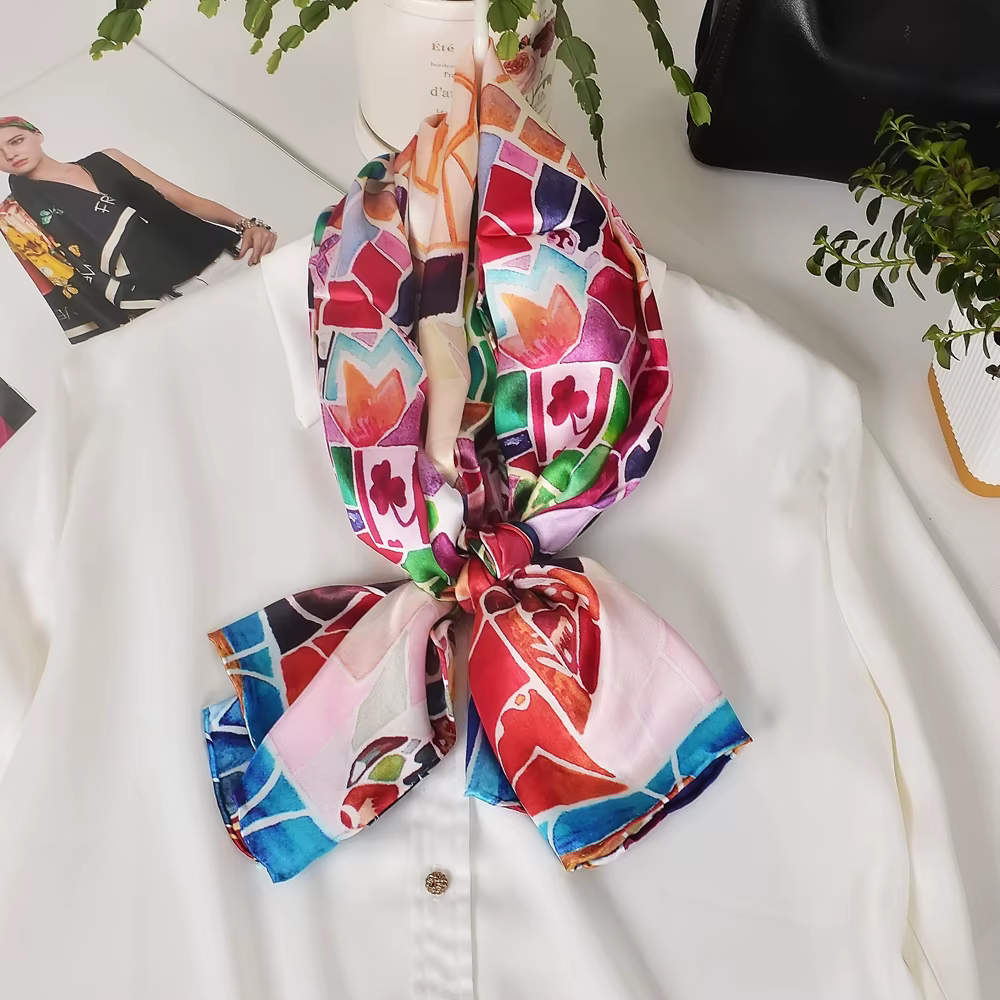 BYSIFA | Rose 100% foulard en soie de mûrier