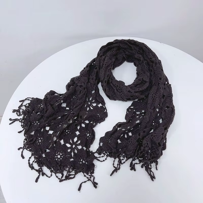 Écharpe en tricot au crochet pour femme