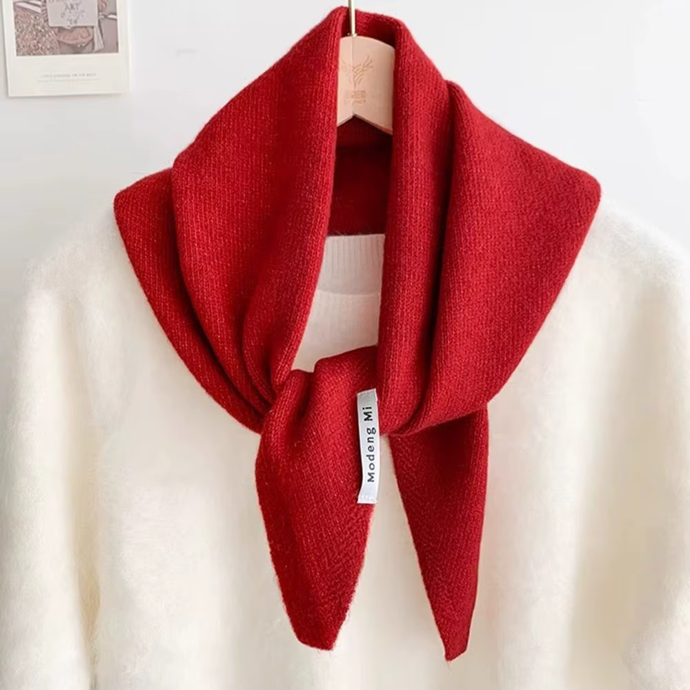 Écharpe Triangulaire Chaude en Laine Multifonctionnelle pour Femme