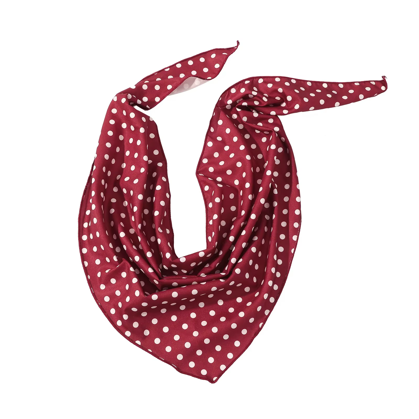 Bandana vintage rouge à pois