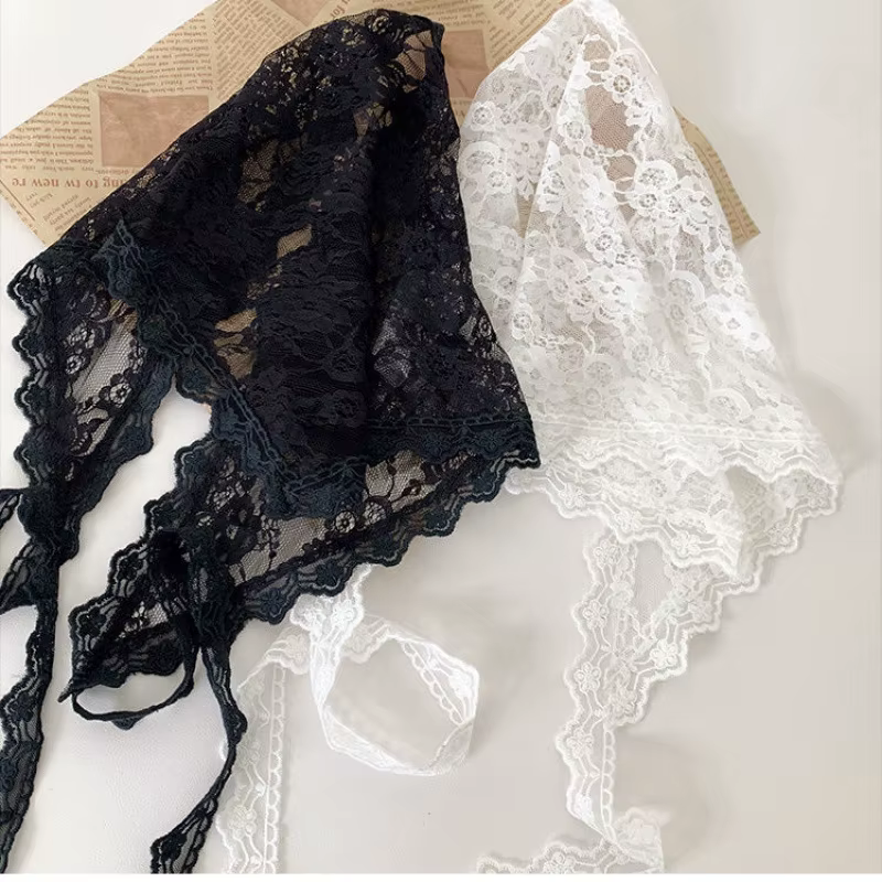 Foulard Vintage en dentelle Triangle pour femmes