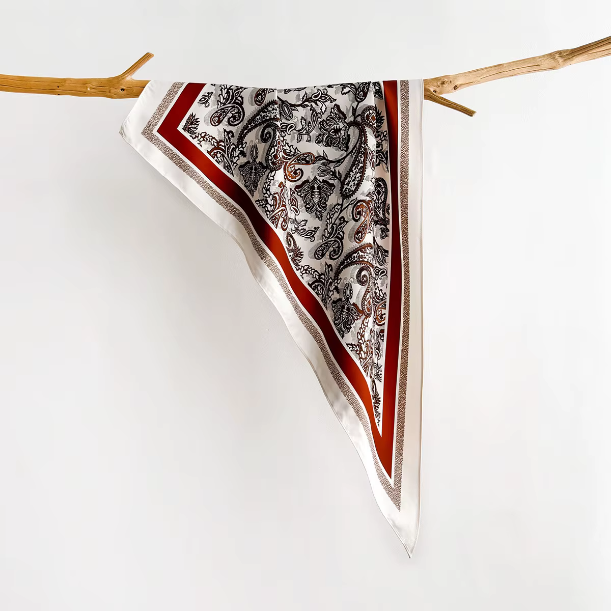 Écharpe carrée imprimée rétro pour femmes, foulards en satin doux, bandanas, hijab de luxe, foulard élégant, châles