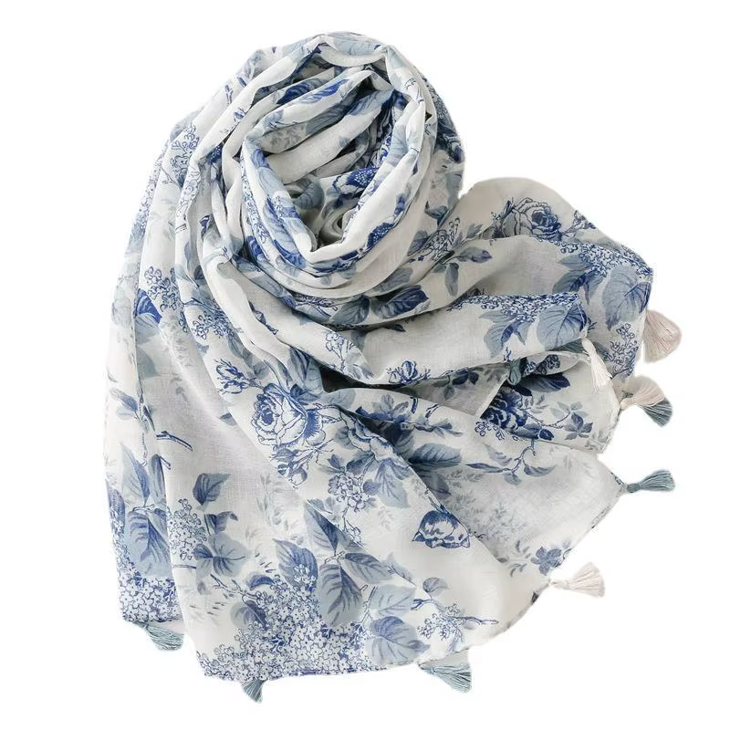 Écharpe en coton de marque de luxe pour femme