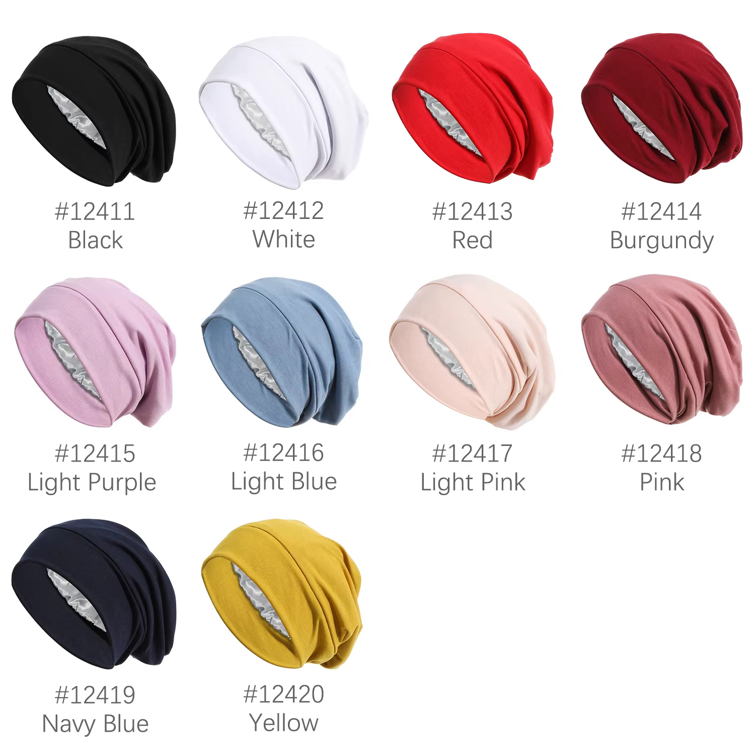 Femmes indiennes Turban Satin bonnet de couchage intérieur Hijab chapeau