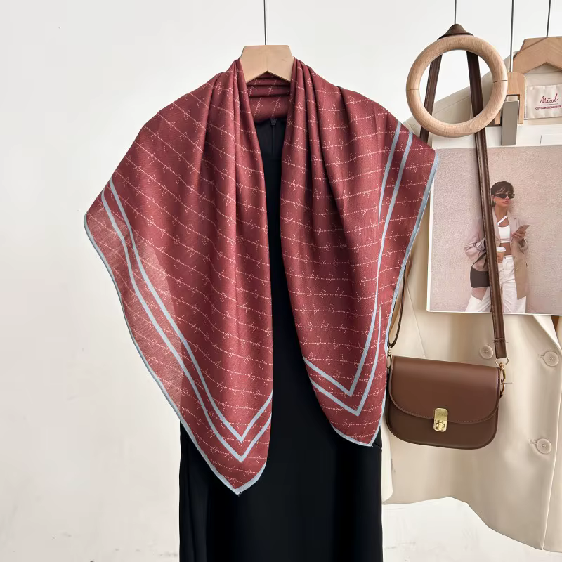 Nouveau foulard de tête imprimé double face tendance