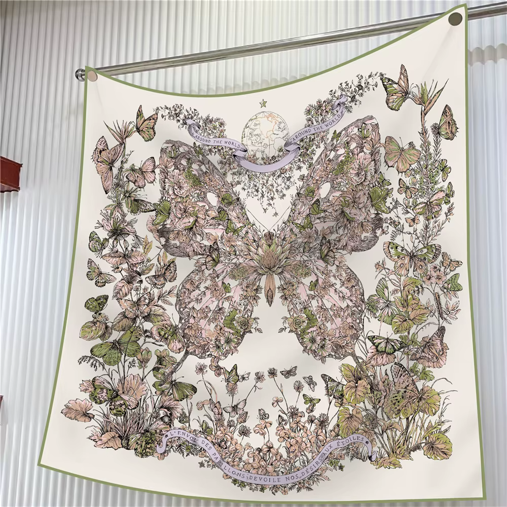 Foulard carré de marque 90 cm pour femme