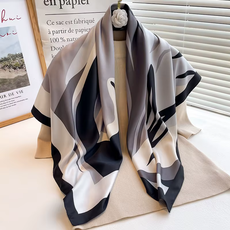 Écharpe en soie imprimée pour tout le corps pour femmes