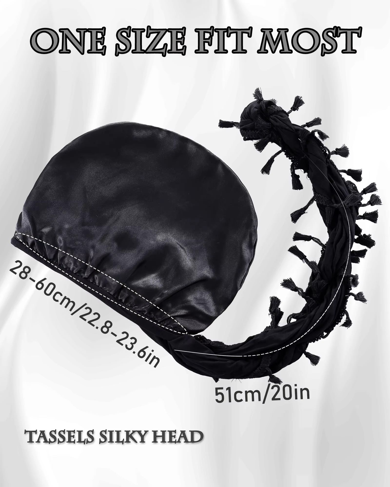 Vintage Twist Turban Head Wraps pour hommes Stretch Modal et Satin