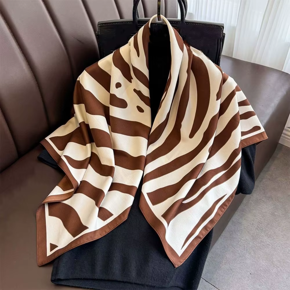 Châle à motifs 90 CM, Foulard carré léger