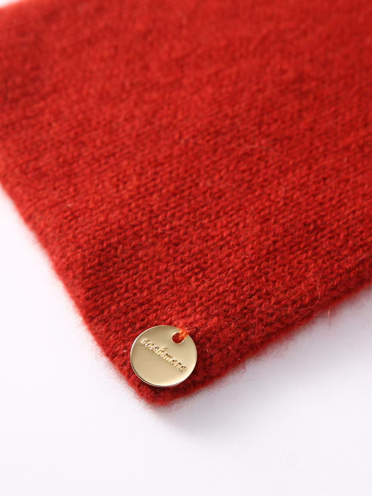 Femmes pur cachemire 2 tons tricot nœud papillon petit trou de serrure écharpe foulard chauffe-cou Pull-Through Mini