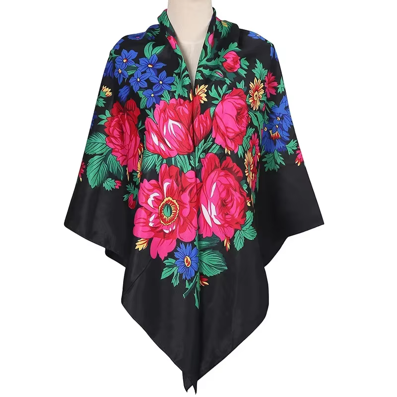 Foulard carré imprimé 140x140cm pour femmes