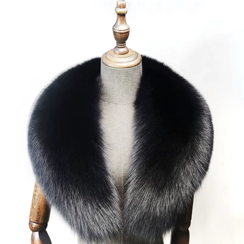 Col en fourrure de renard 100% véritable écharpe