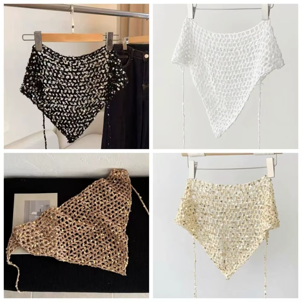 Écharpe triangulaire à sequins