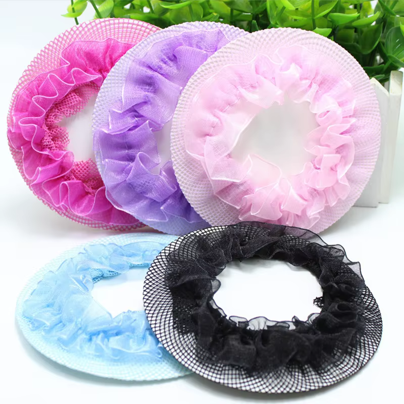 Belle couverture de chignon Snood femmes filet à cheveux Ballet danse patinage Crochet Fanchon strass style chapeaux accessoires