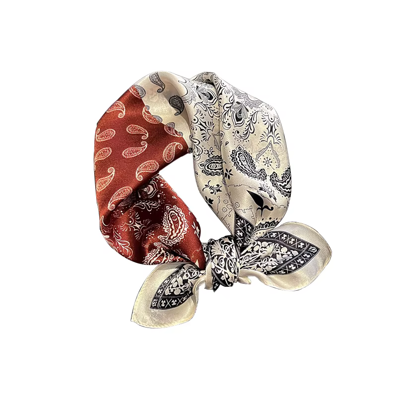 100% foulard en soie Bandana femmes foulards carrés