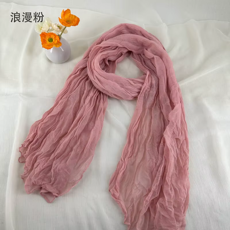 Foulards en coton et lin doux et respirant pour femmes